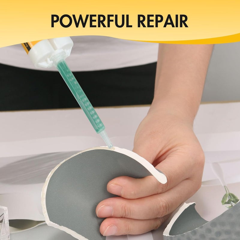 Flinemon 5 Minute Epoxy Clear, Fast Cure Epoxy Resin, Waterproof Adhesive Glue, Liquid High Strength Epoxy Suitable for Plastic, Metal, Ceramic, Fishing Rod, Stainless Steel, Wood Filler, 1.76 oz - Image 3